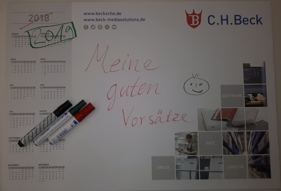 Und wie sind Ihre guten Vorsätze für das Jahr 2019?