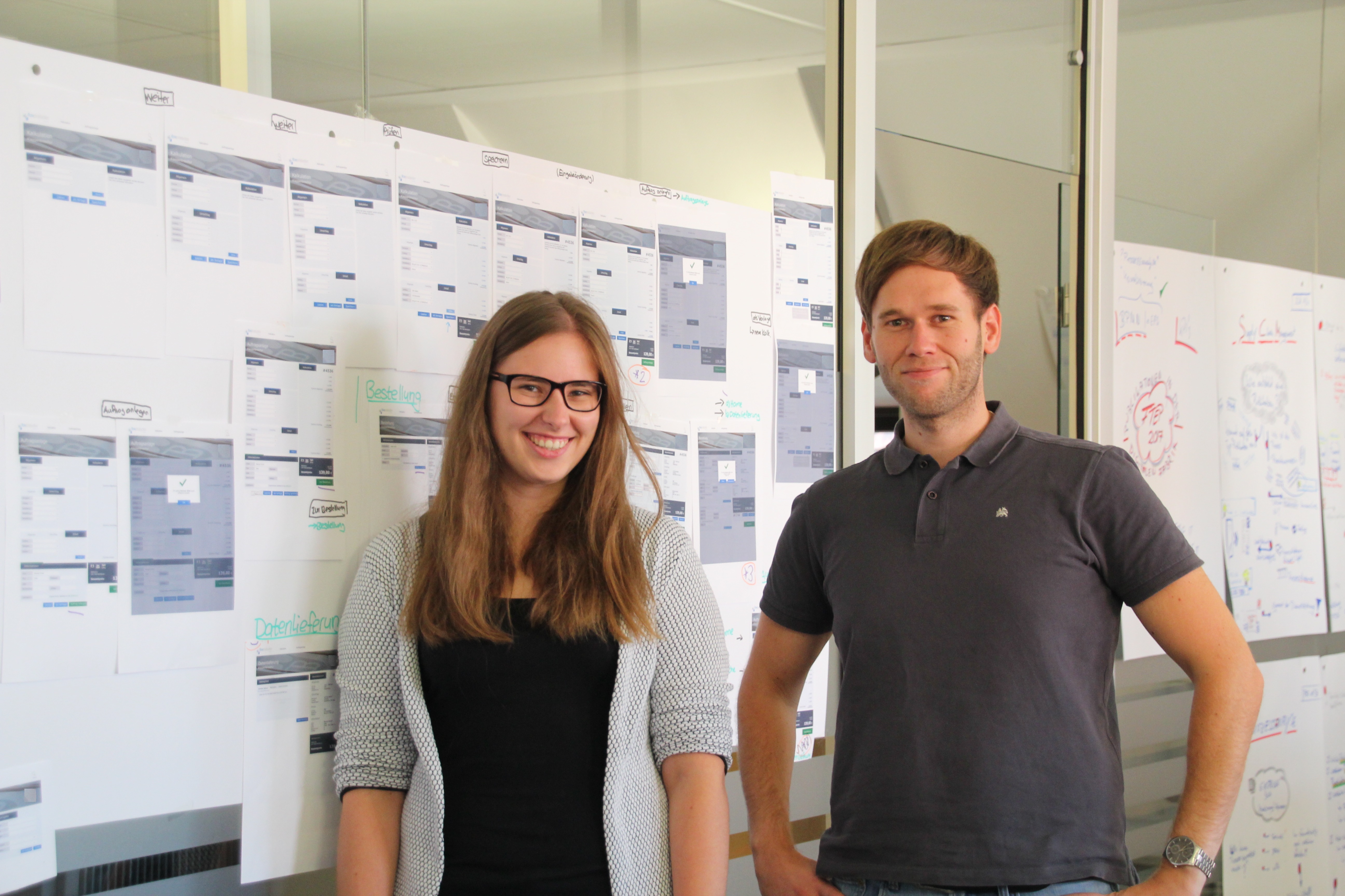 Studentin Hannah Nicklas mit Betreuer Thomas Gebele