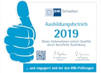 IHK Schwaben - Ausbildungsbetrieb 2019