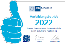 IHK Schwaben - Ausbildungsbetrieb 2022